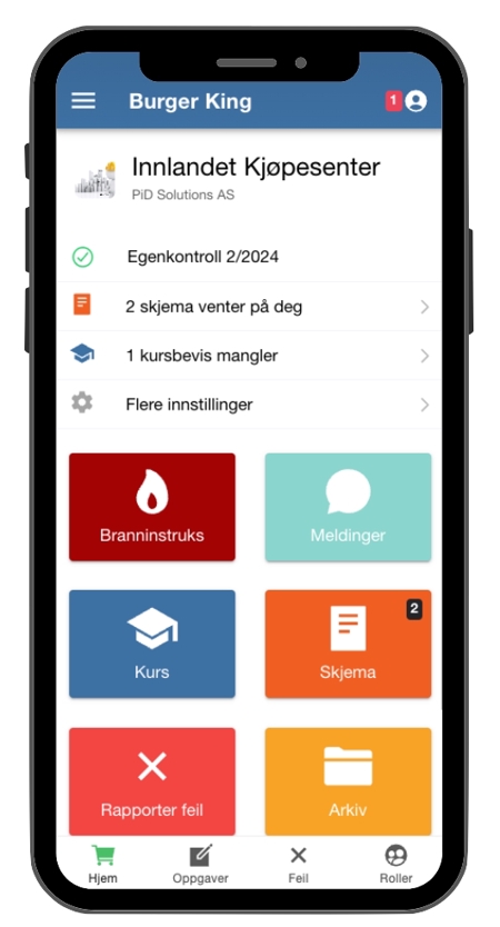 PiD Drift Mobile hjem / oversikt