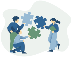 Figur som viser dokumenter i skyen