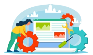 Figure that shows screen and digital tools