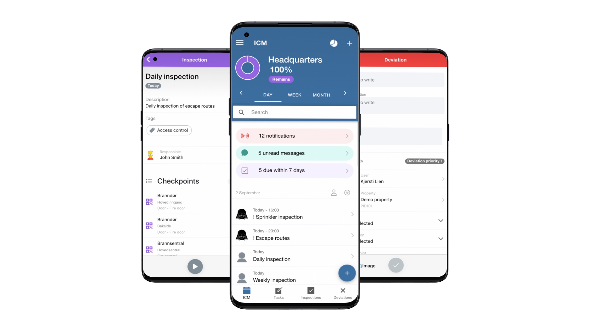 Inspection, control and maintenance, errors, and infrastructure