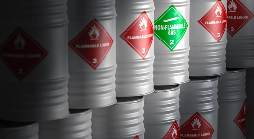 Do you have an overview of flammable substances on your properties?