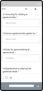 Egenkontroll in PiD Drift Mobile