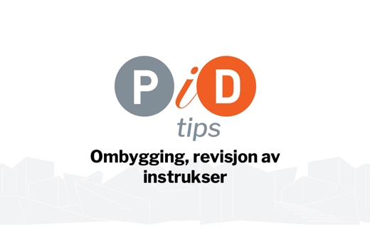 Ombygging, revisjon av instrukser